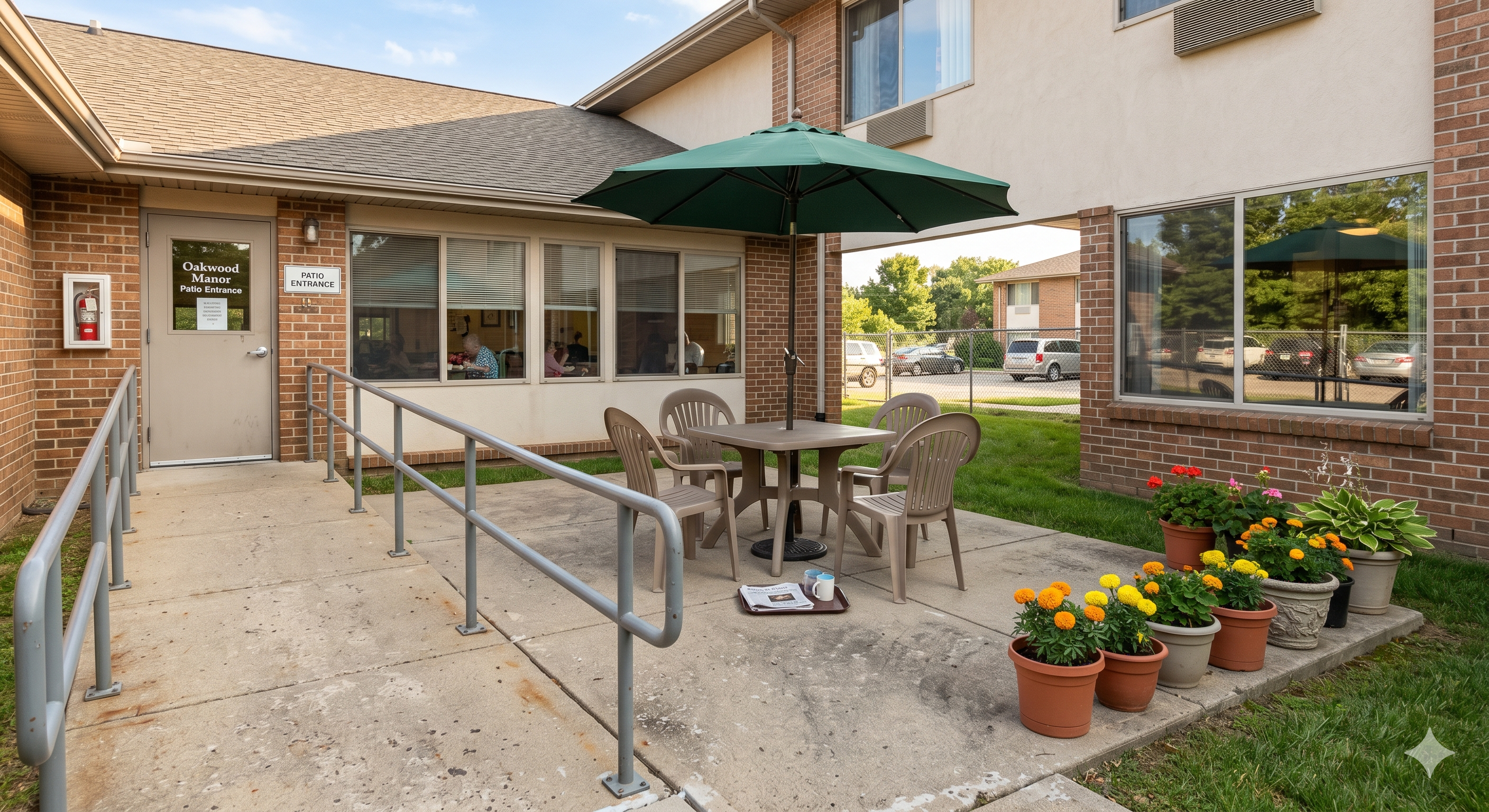 Outdoor garden area
